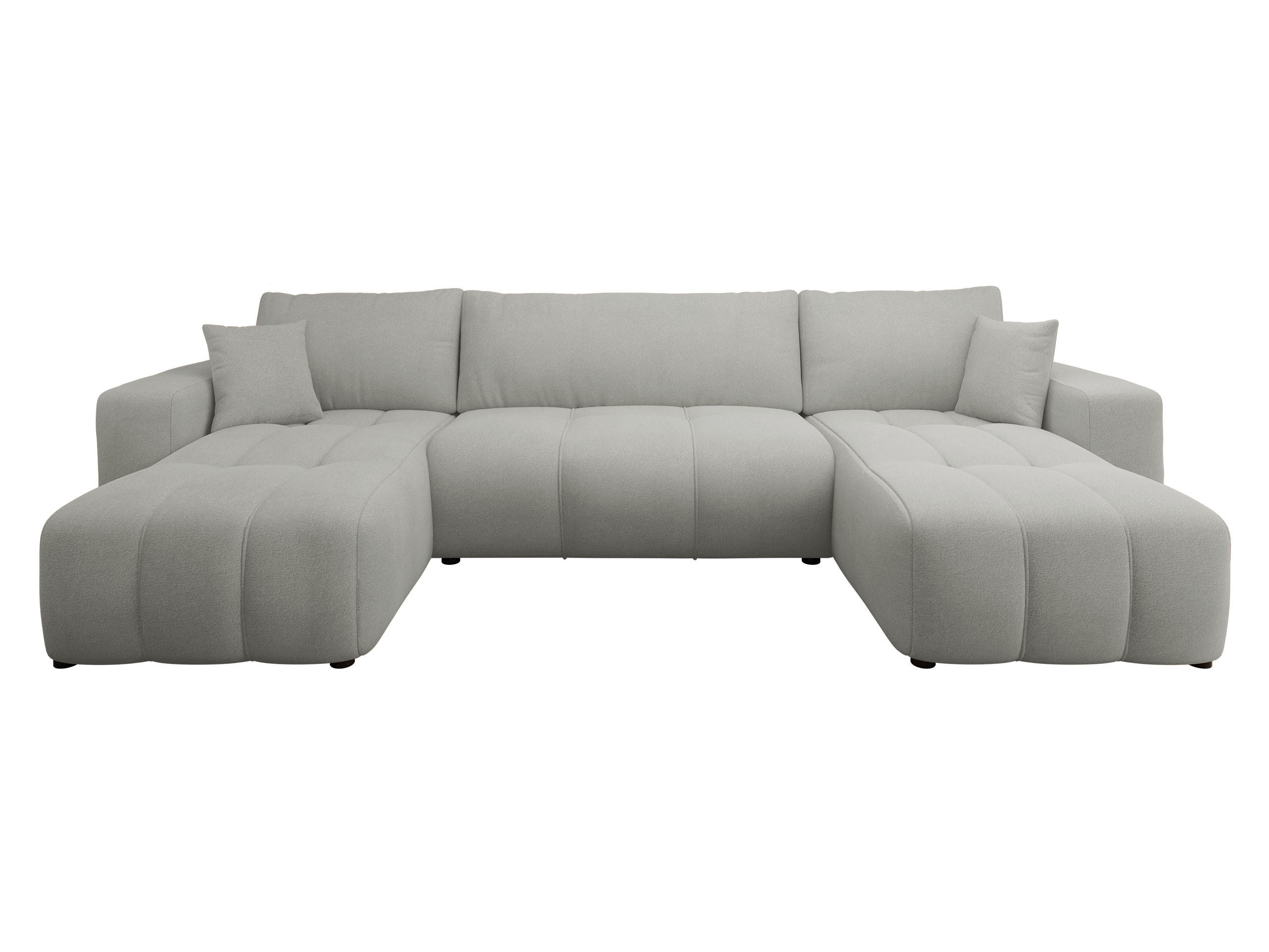 WOHNLANDSCHAFT Furyn U - Schwarz/Grau, Holz/Kunststoff (312/82/145cm) - MIRJAN24