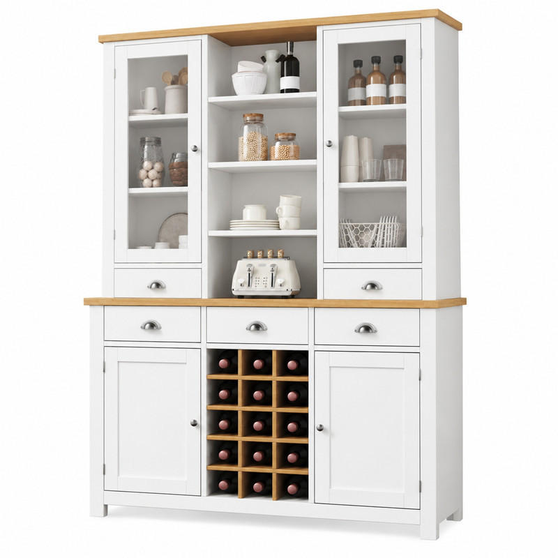Meubliv Hochschrank Weiß 40x185x120 cm