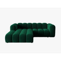 ECKSOFA modular links Lupine aus Samt flaschengrün 3 Sitzplätze - Dunkelgrün, Textil (177/230cm) - Micadoni