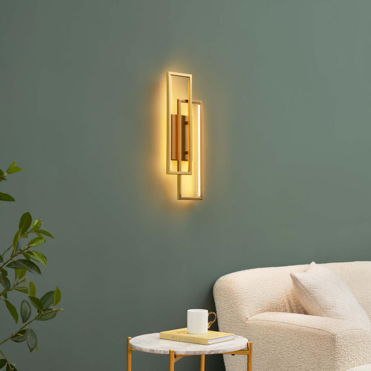 WANDLEUCHTE Torello, Messing, 50cm - Goldfarben, Metall (5.7/50/18.5cm) - KOSILUM