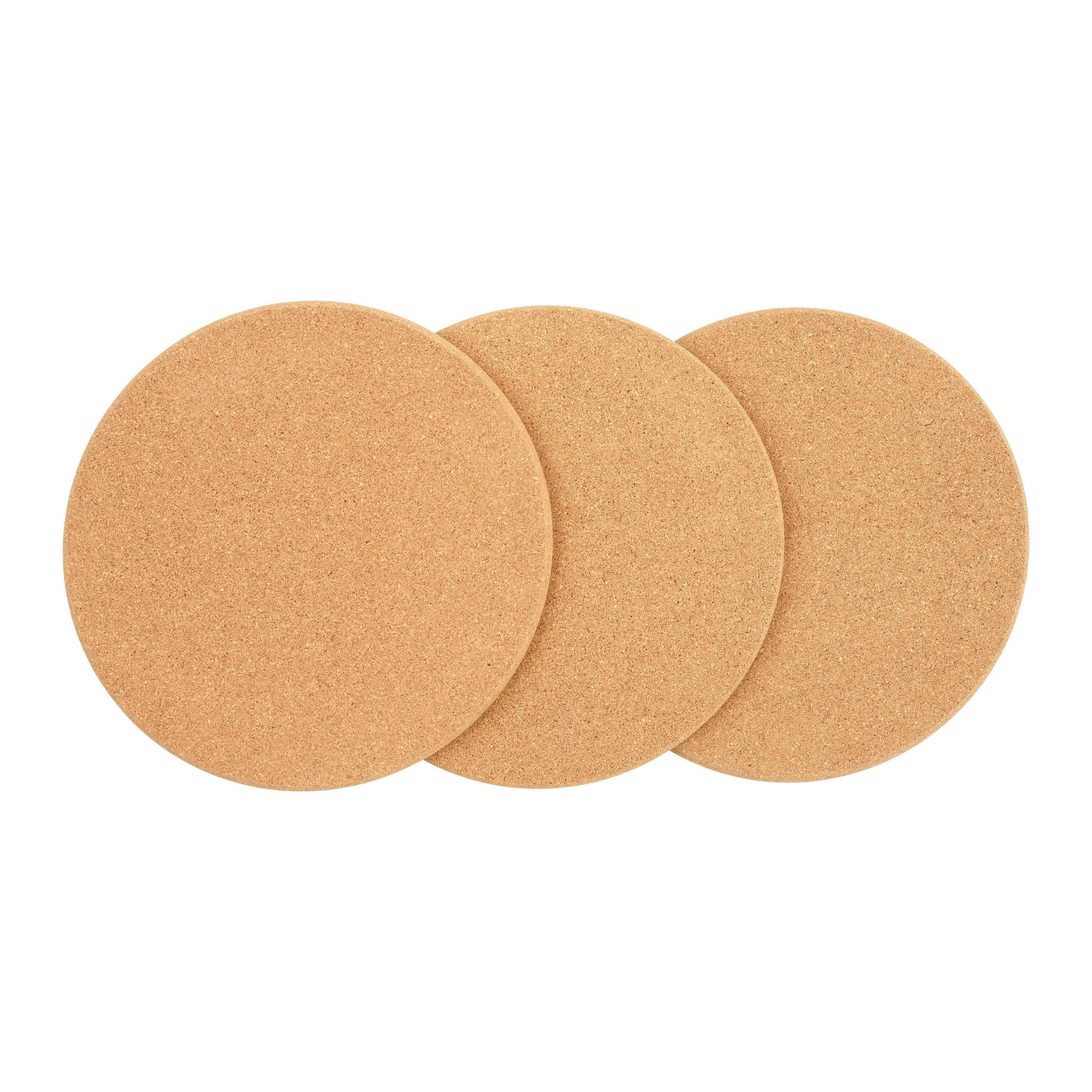 TOPFUNTERSETZER Corky Naturfarben, 3-teilig - Naturfarben, Holz (1/1cm) - Mömax