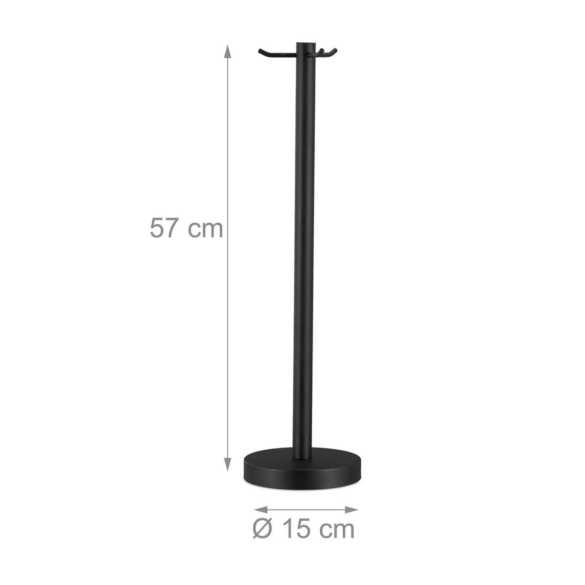 KAMINBESTECK - Schwarz, Metall (15/57/15cm) - Relaxdays