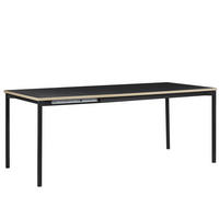 KONFERENZTISCH Ausziehbar 90/140-190 cm Schwarz Avis - Schwarz, Holzwerkstoff (140/90/76cm) - Beliani