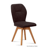 ESSZIMMERSTUHL drehbar (2er-Set) Draga 51x92x60 Eiche geölt/Espresso - Eichefarben/Dunkelbraun, Kunststoff (60/92/51cm) - 58aufmkessel