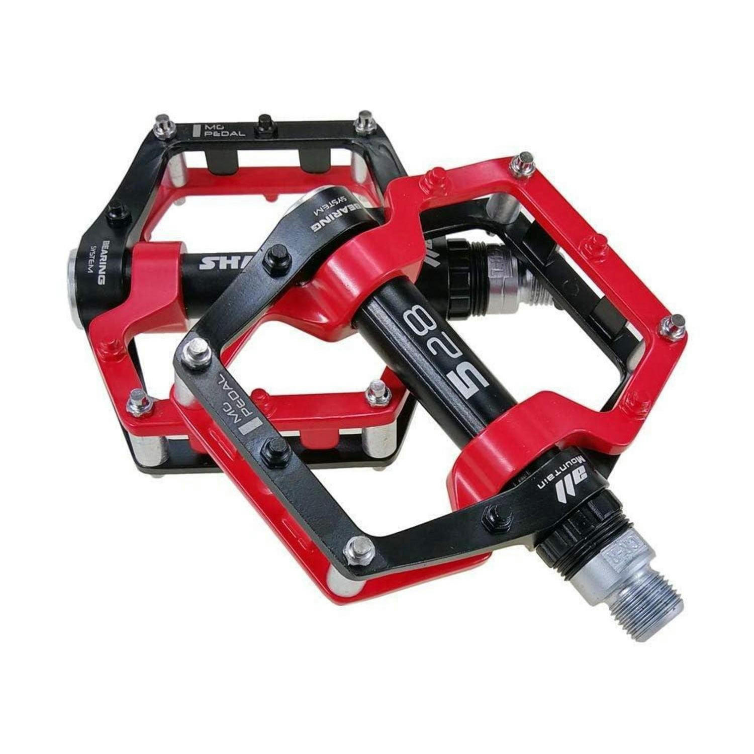 FAHRRADPEDALE Aluminium-Legierung Rot 9/16 Zoll Sealed Bearing Anti-Rutsch - Rot, Metall (8.9/1.5/10.2cm)