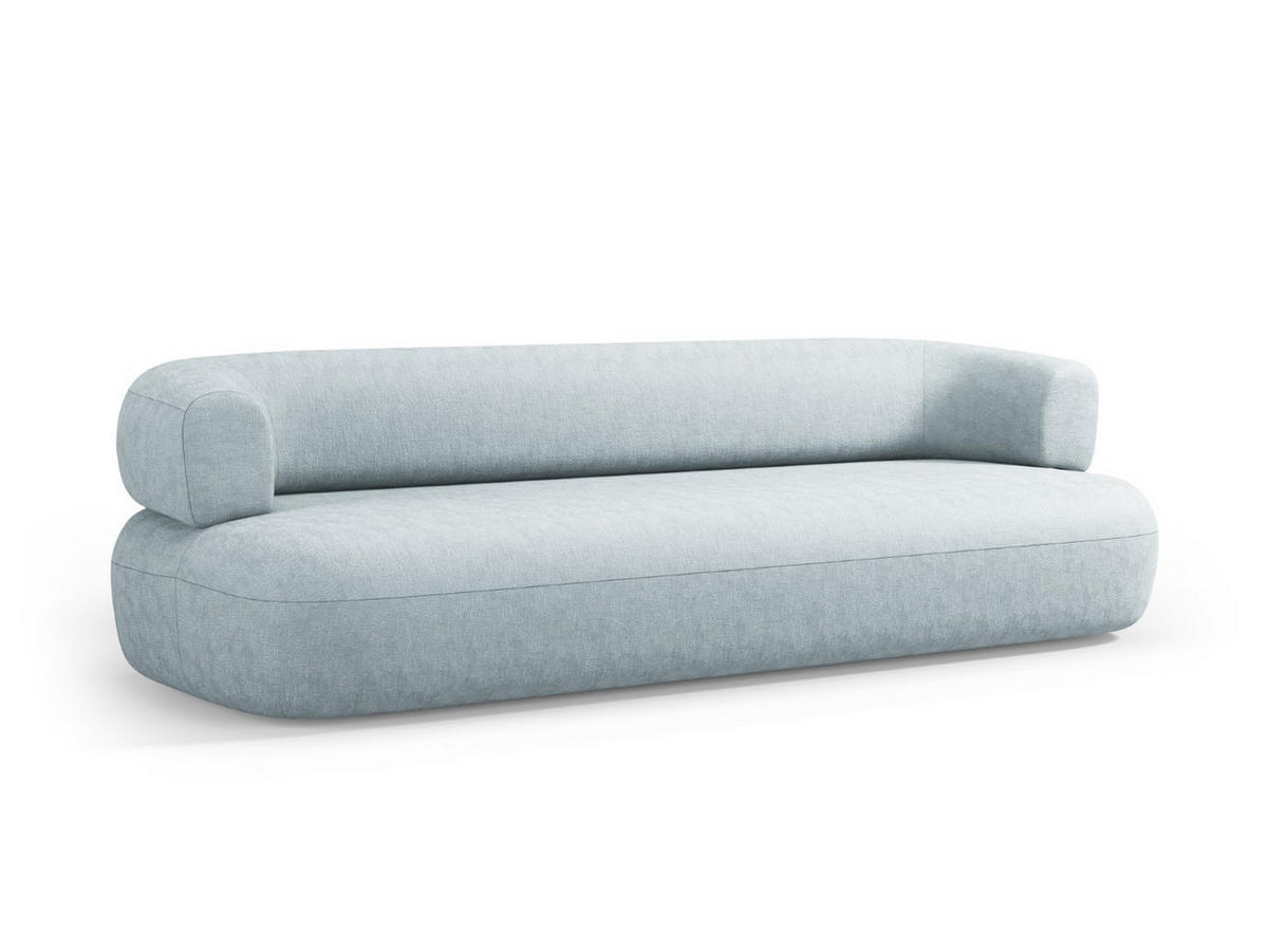 SOFA Jenny aus Chenille-Stoff hellblau 4 Sitzplätze - Hellblau, Textil (226/73/90cm) - Micadoni