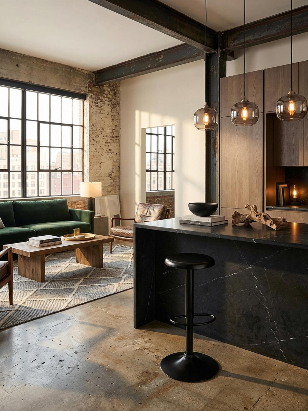 BARHOCKER – Schwarz, höhenverstellbar, mit Fußablage, 40x58–79 cm - Schwarz, Metall (40/79/40cm) - KADIMA DESIGN