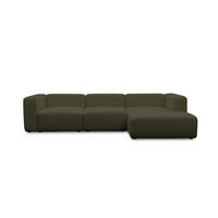 ECKSOFA modular Cubo 4-Sitzer - Grün, Textil (314/179cm) - Mokebo