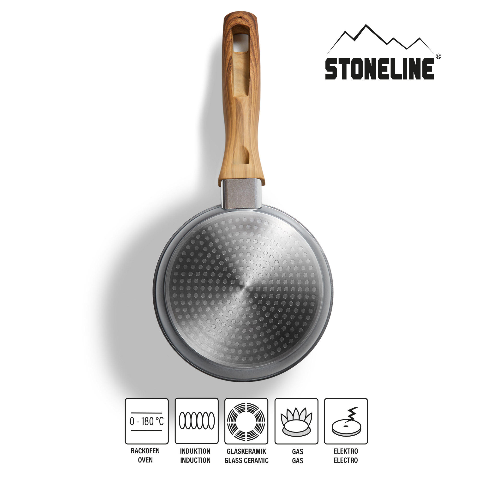 BRATPFANNE 16 cm - Grau, Metall (16cm) - Stoneline