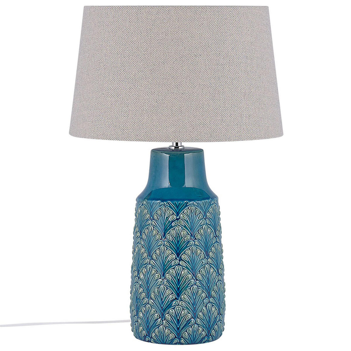 TISCHLAMPE Thaya 35/35/55 cm - Blau, Keramik (35/35/55cm) - Beliani