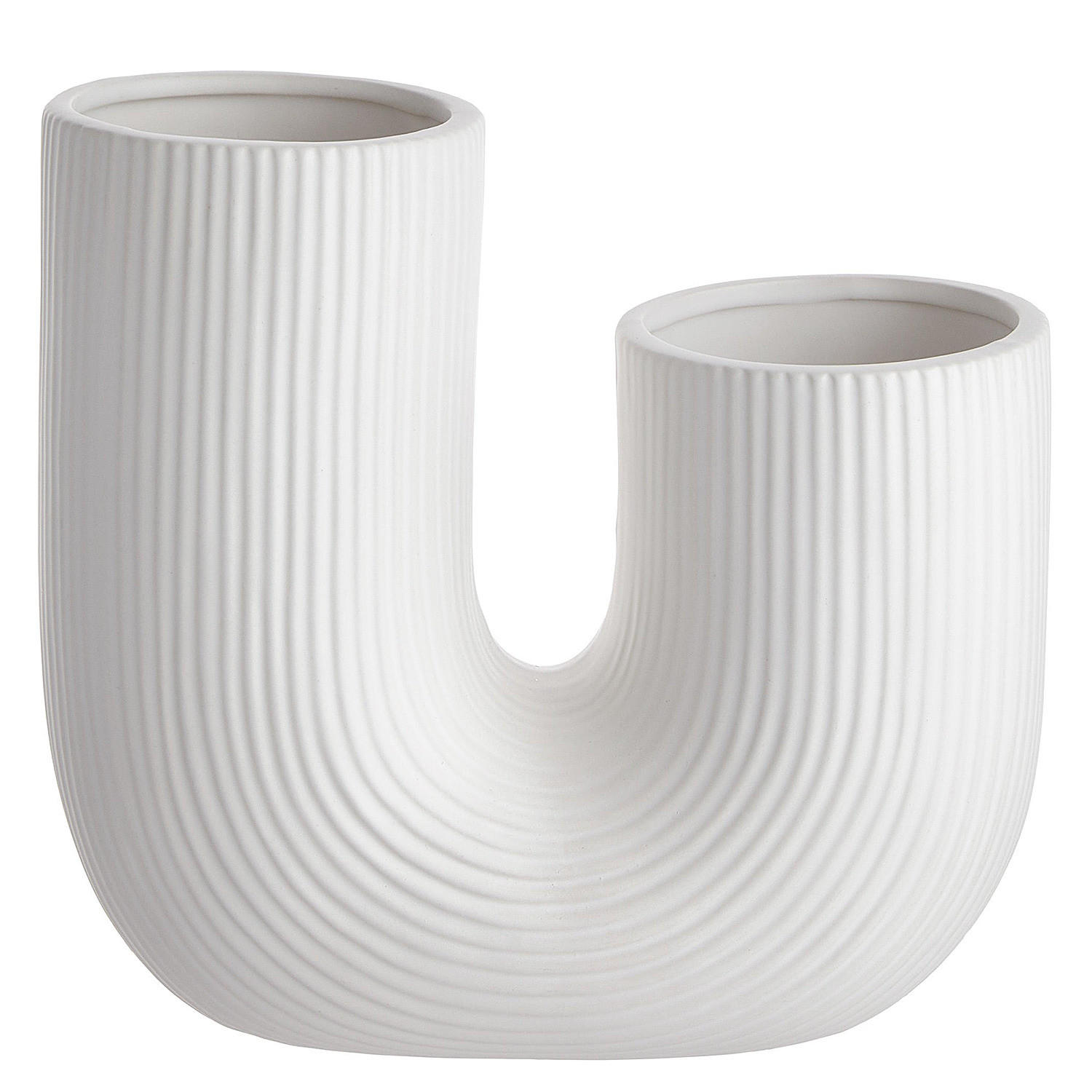 VASE Tube - Weiß, Keramik (23cm) - Butlers