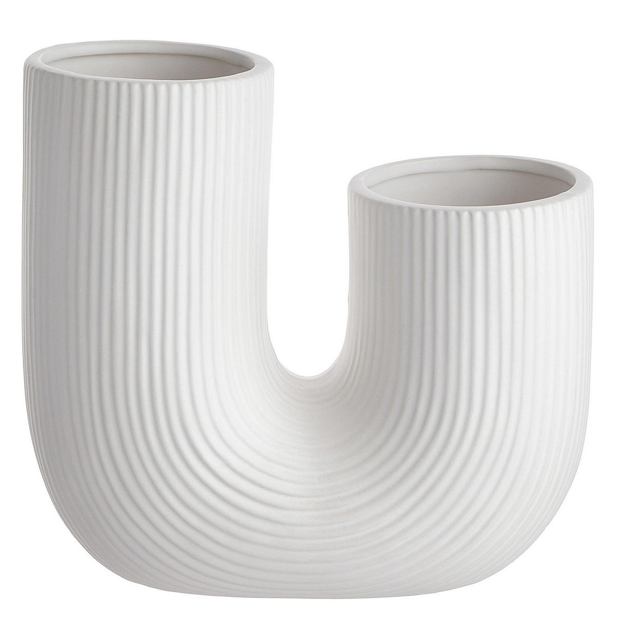 VASE Tube - Weiß, Keramik (23cm) - Butlers