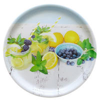 TABLETT rund Limette, Melamin ServierTablett rund Ø 40 cm - Limette, Kunststoff (40/2/40cm) - Lashuma