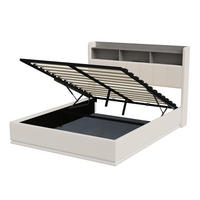 POLSTERBETT 160x200 cm mit Stauraum, LED, USB, Lattenrost, Weiß - Weiß, Metall (160/200cm)