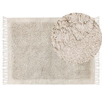 SHAGGY-TEPPICH Bitlis 200/140 cm - Beige, Textil (140/200cm) - Beliani