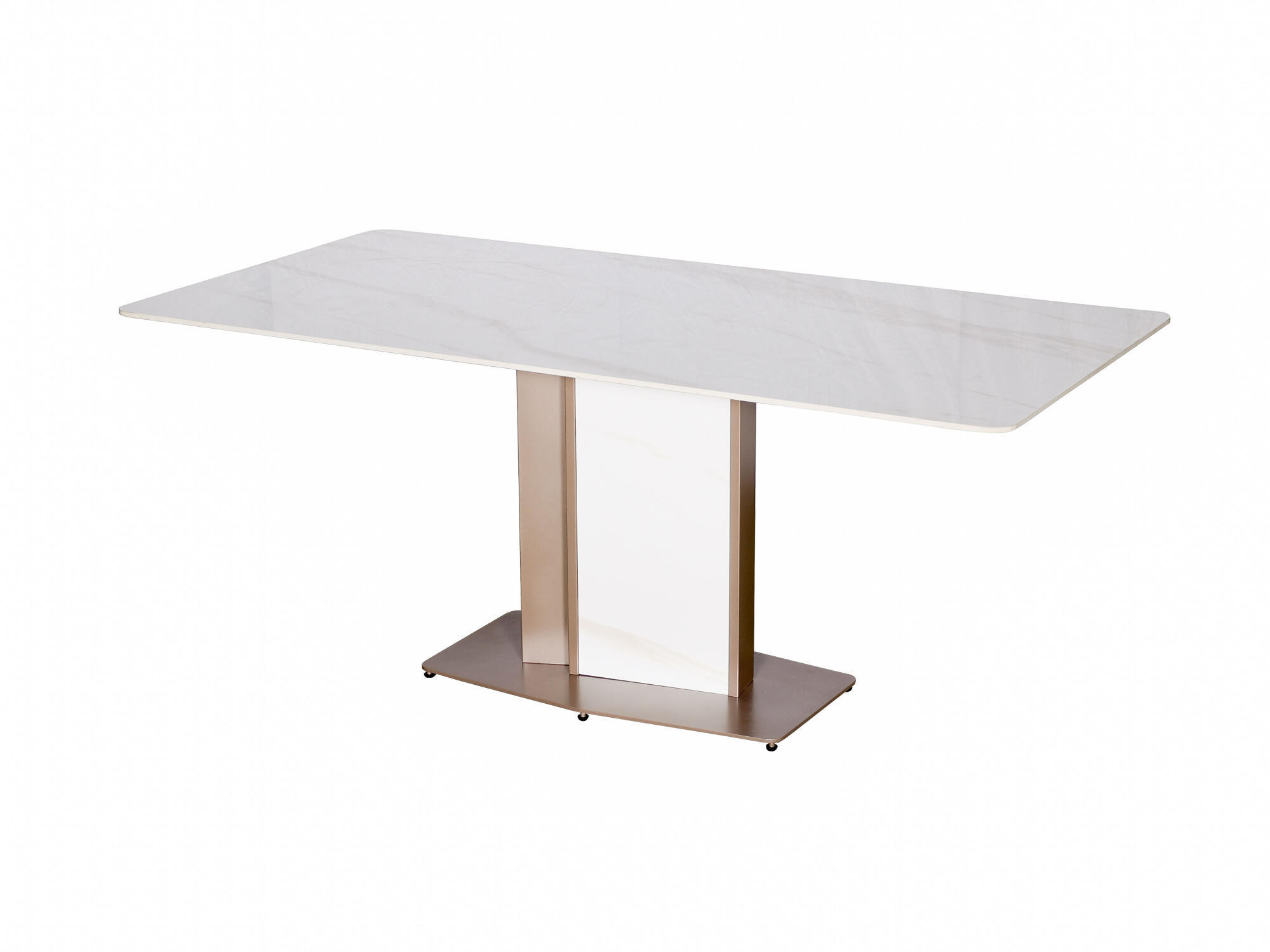 ESSTISCH MODIG Weiß 180x90x75 cm - Weiß, Stein (90/180/75cm) - FURNLUX