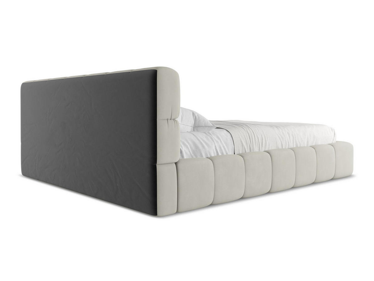 POLSTERBETT mit Bettkasten und Lattenrost 200x228 Beige - Beige/Schwarz, Kunststoff/Textil (180/200cm) - Makamii