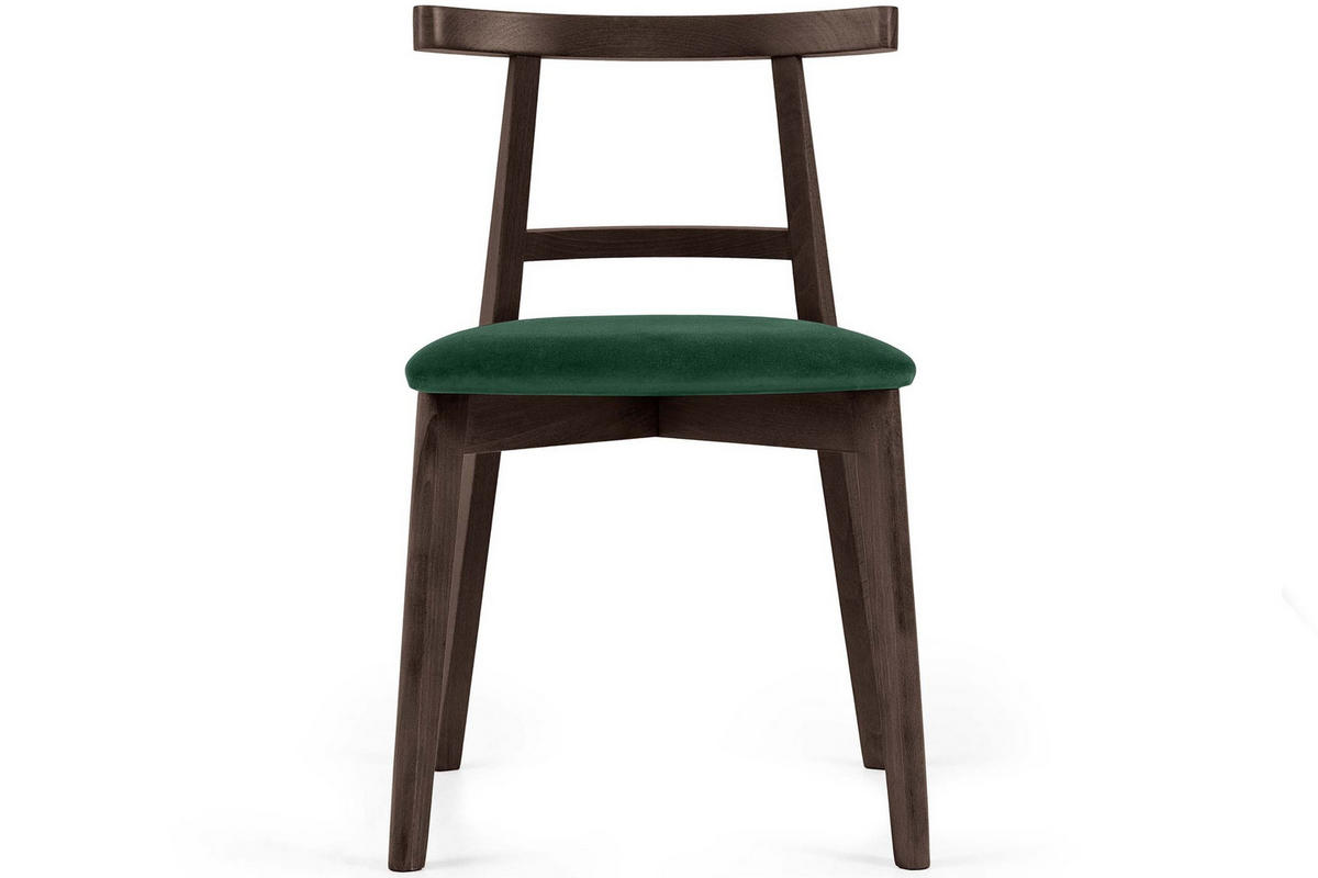 ESSTISCHSTÜHLE LILIO 2 St Vintage, Dunkelgrün / dunkelbraun - Dunkelgrün/Dunkelbraun, Holz/Textil (47/76/45cm) - KONSIMO®