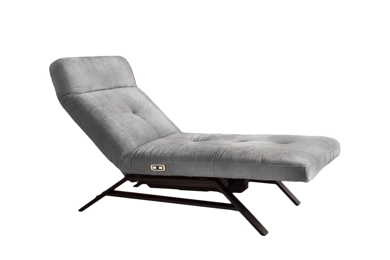 LIEGE AMERIVA Grau Velvet - Schwarz/Grau, Textil (80/110/158cm) - KAWOLA
