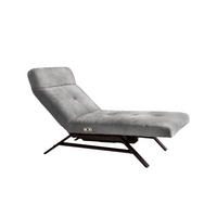 LIEGE AMERIVA Grau Velvet - Schwarz/Grau, Textil (80/110/158cm) - KAWOLA