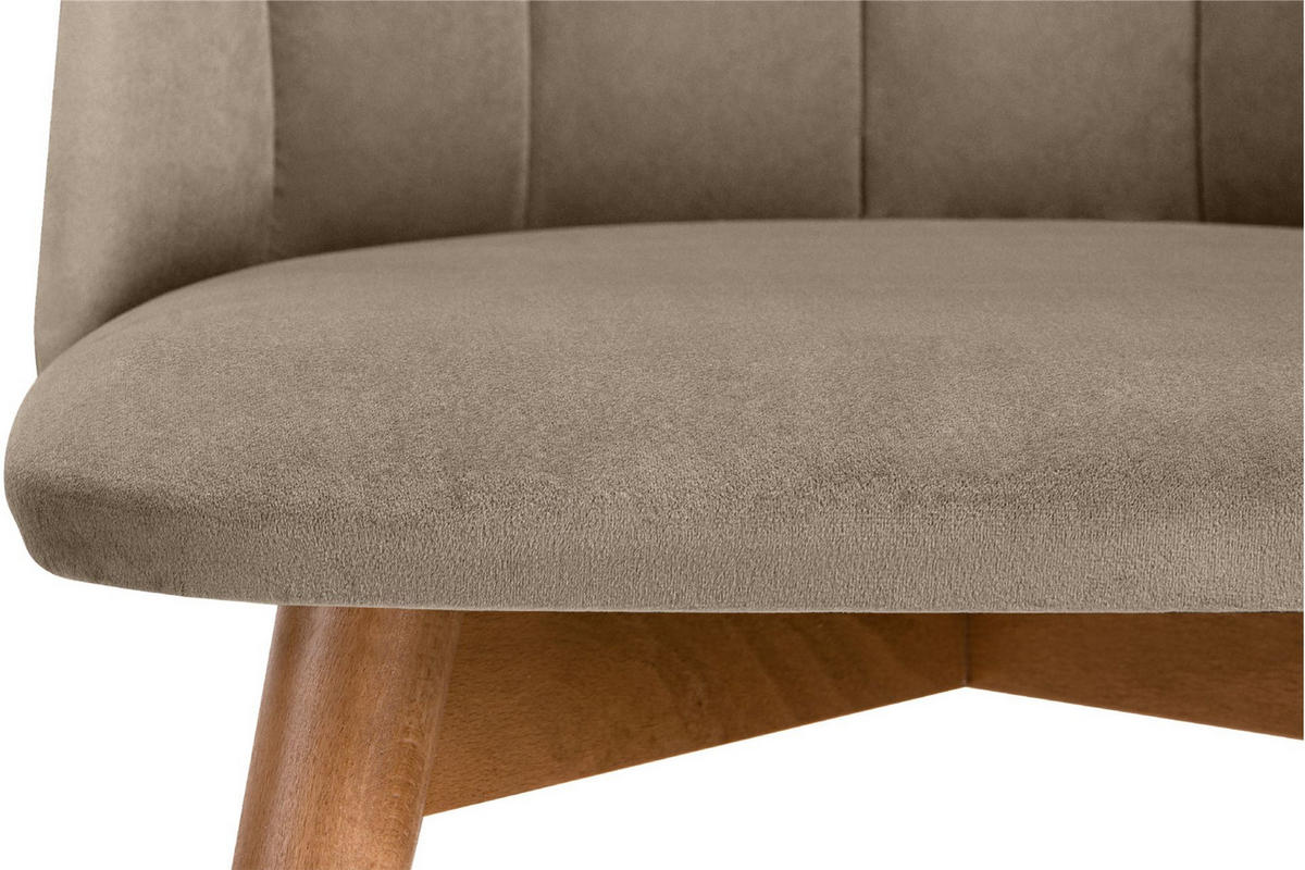 STUHL-SET BAKERI Esszimmerstühle 2 St, beige - Beige, Holz/Buchenholz (48/86/44cm) - KONSIMO®
