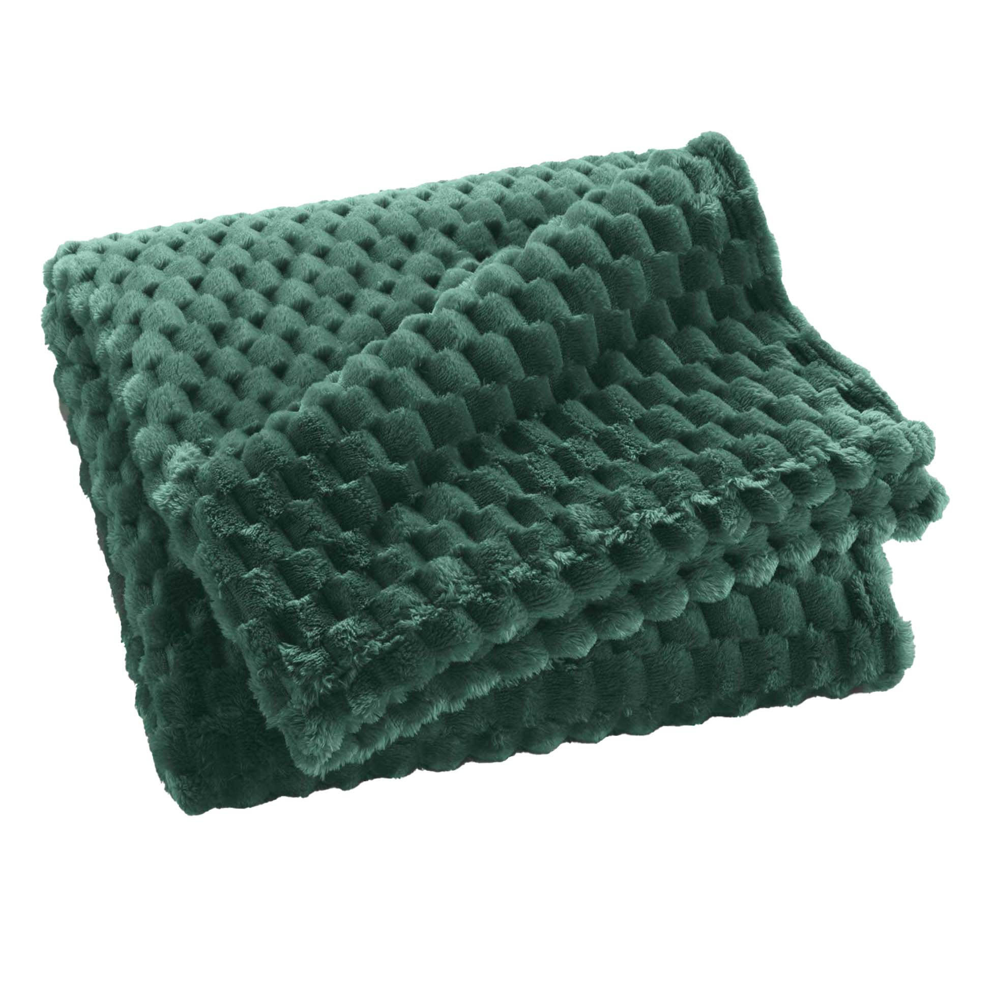 TAGESDECKE aus Flanell Frosty 150/125/0,5 cm - Grün, Textil (125/150cm) - Douceur d´intérieur
