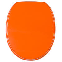 WC-SITZ mit Absenkautomatik Orange - Orange, Holzwerkstoff (38/6/47cm) - Sanilo