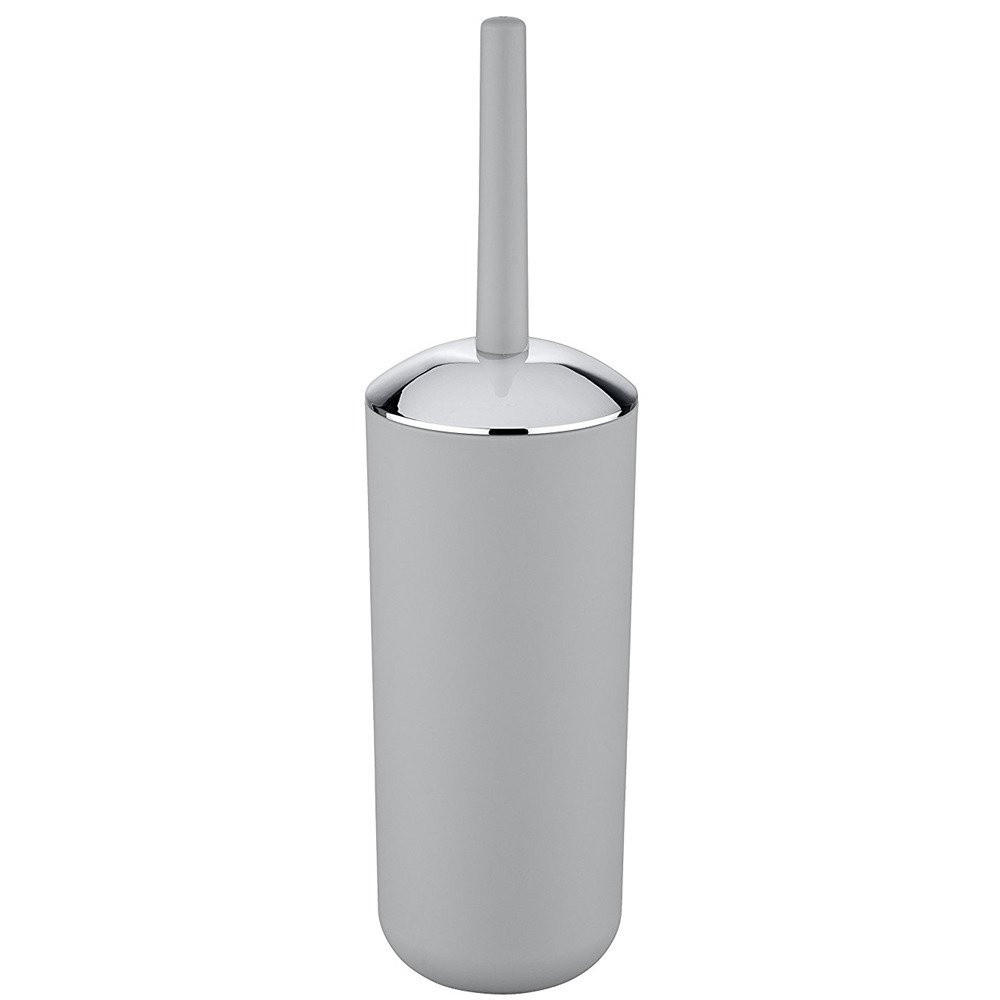 BÜRSTENBEHÄLTER grau + WC-Bürste Brasil 10/10/37 cm - Grau, Kunststoff (10/37/10cm) - Wenko