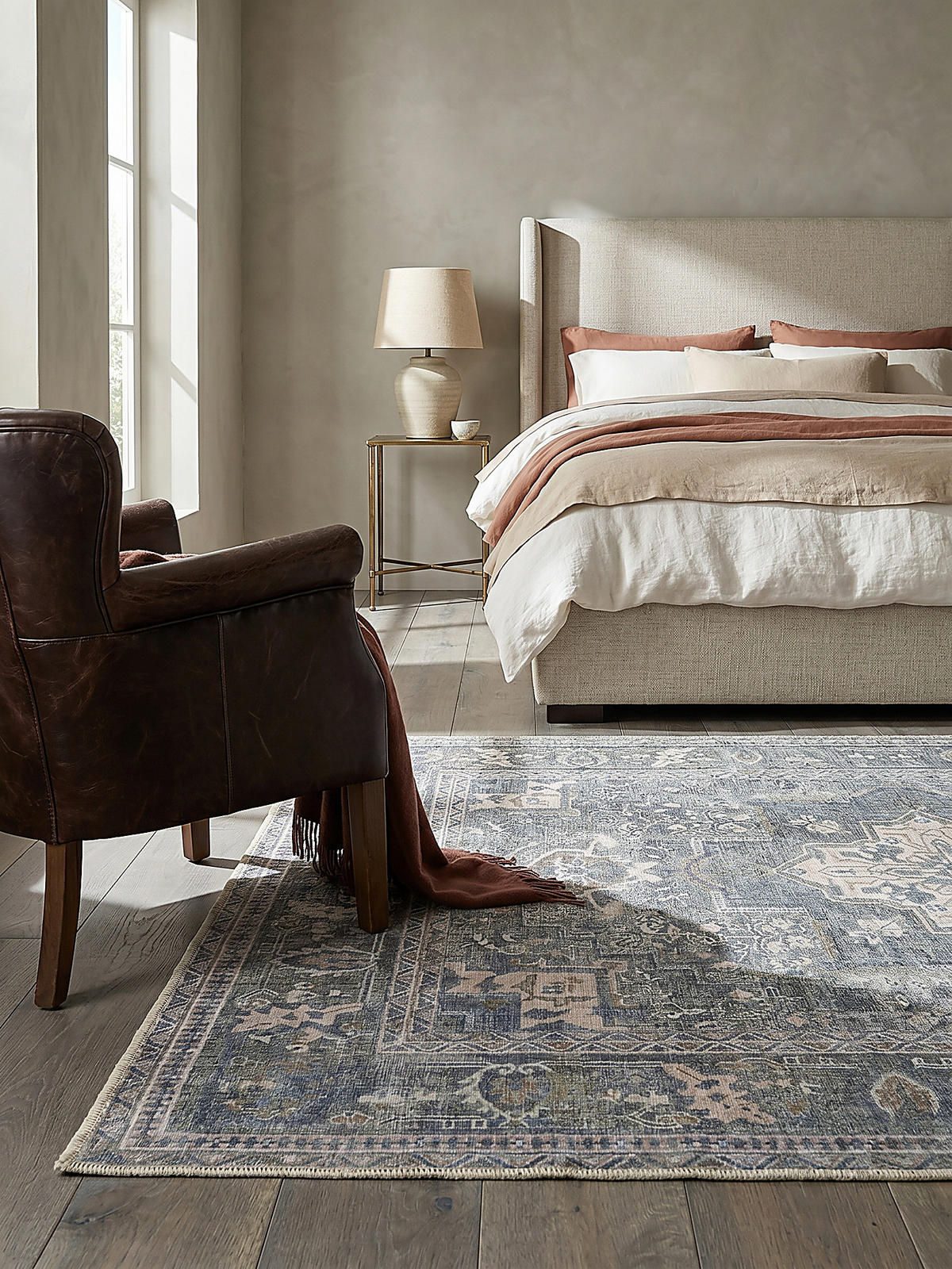 TEPPICH Waschbar HALD, klassisch im Vintage-Stil, Türkis, 200 x 290 cm - Blau, Textil (200/290cm) - KADIMA DESIGN