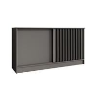 KOMMODE Horizon mit 2 Schiebetüren, Graphit, 160 cm - Graphitfarben, Holzwerkstoff (161/85/43.5cm) - Beautysofa