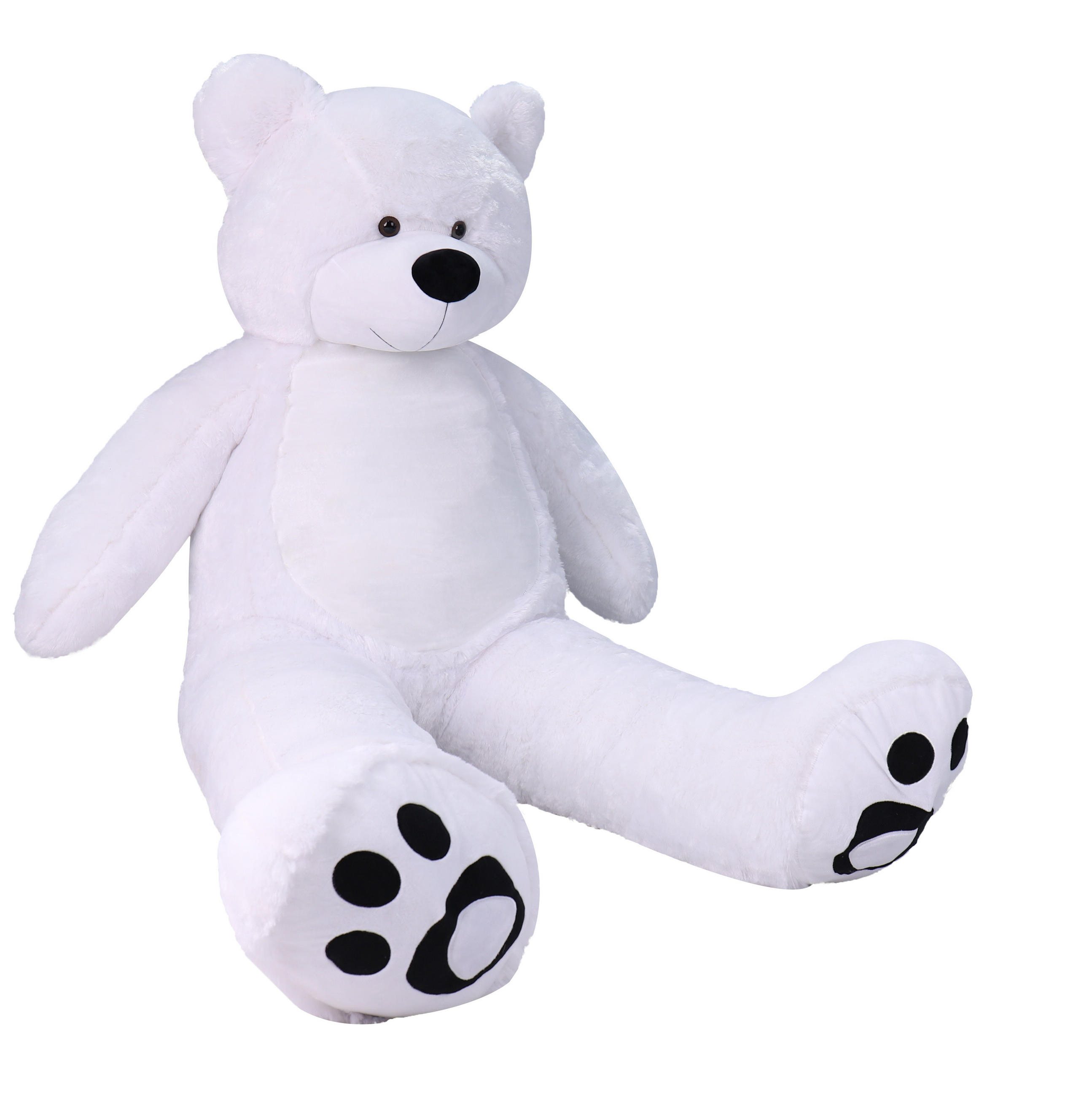 PLÜSCHTIER Riesen Teddy XXL Weiß 183cm - Weiß, Textil (60/50cm) - Vercart