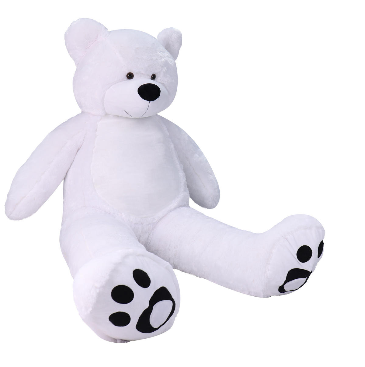 PLÜSCHTIER Riesen Teddy XXL Weiß 183cm - Weiß, Textil (60/50cm) - Vercart
