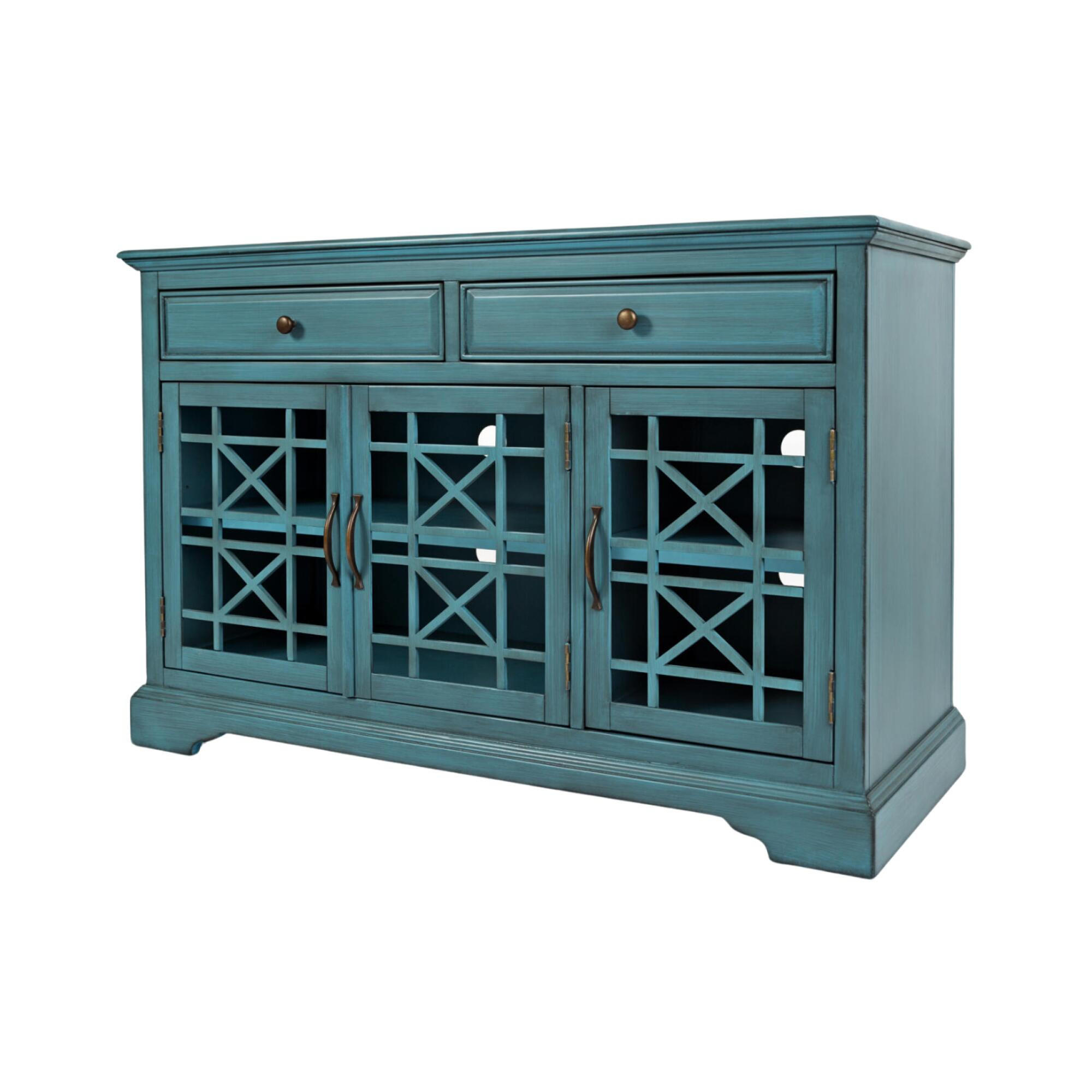 SIDEBOARD AVOLA Blau 127x49x82 cm - Blau, Holz (127/82/49cm) - FURNLUX