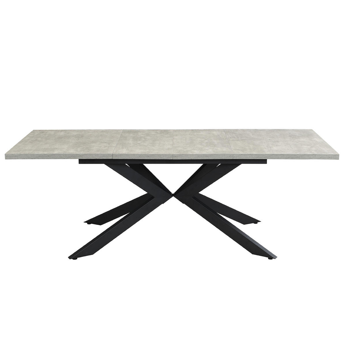 AUSZIEHTISCH MALTEK 140-220/90/76 cm - Schwarz/Grau, Metall (90/140/76cm) - DUBI Möbel