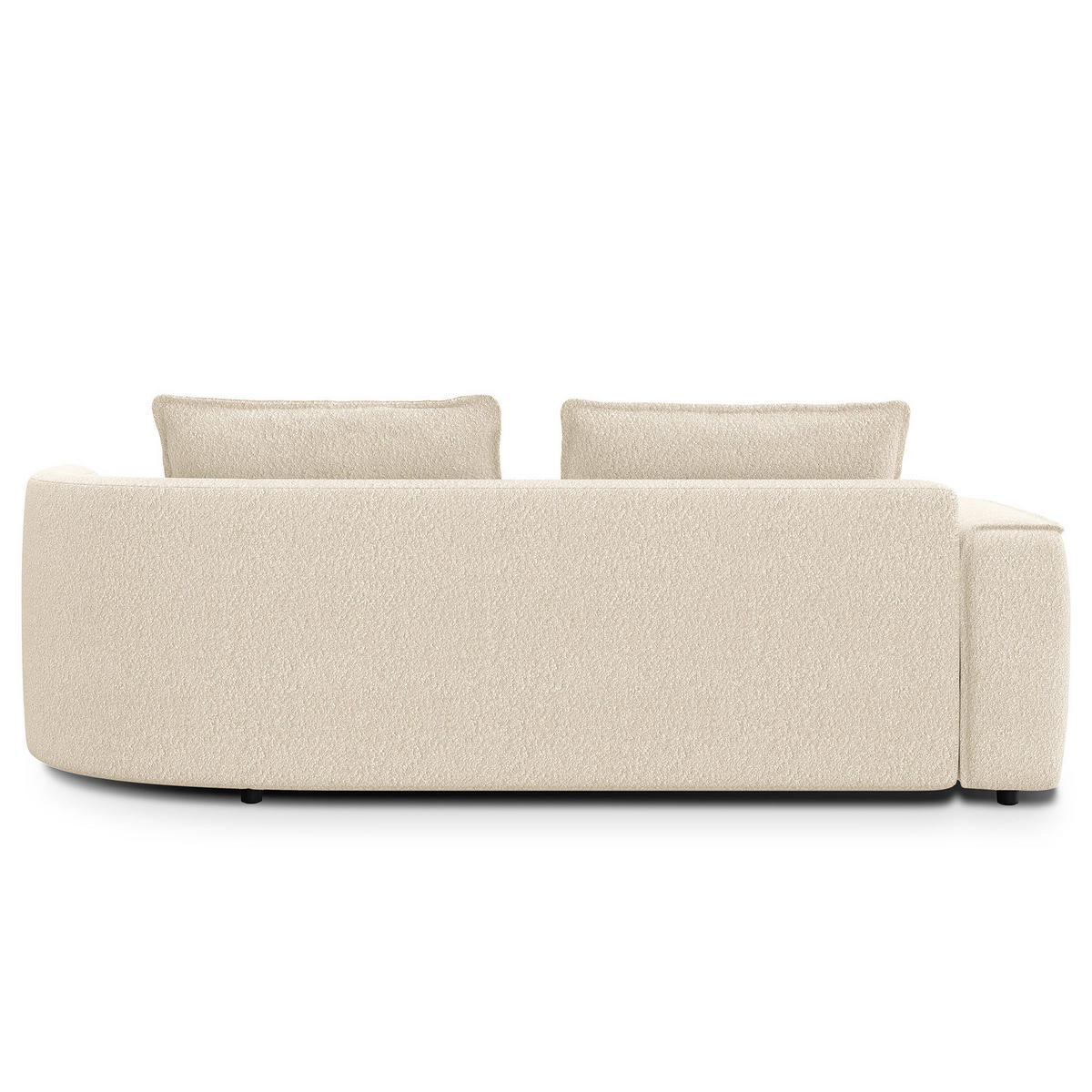2,5-SITZER SOFA - Creme/Schwarz, Textil (217/82/156cm) - home24