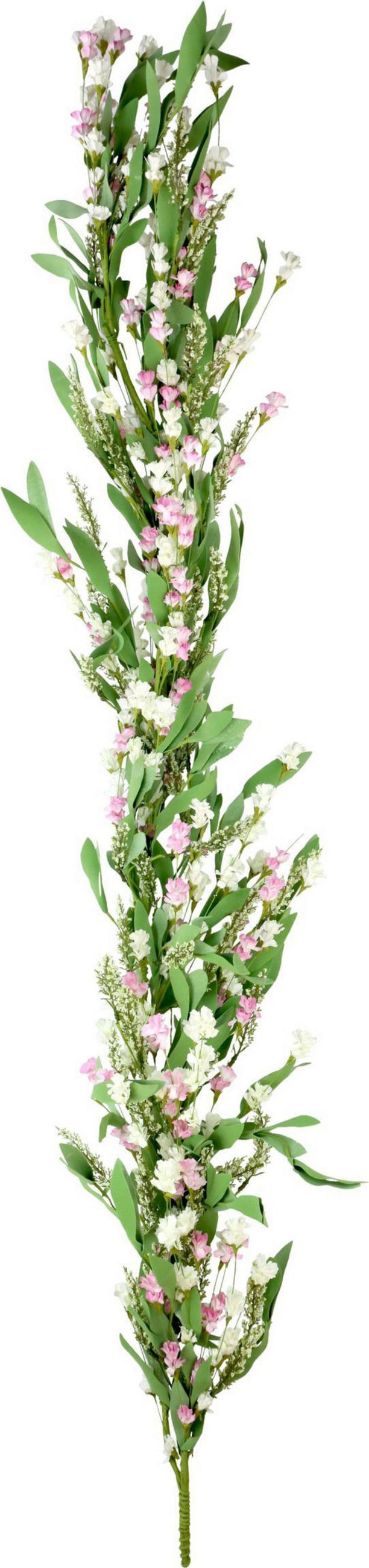 GIRLANDE Wiesenblumen 150 cm - Grün, Kunststoff (150cm) - FURNARO
