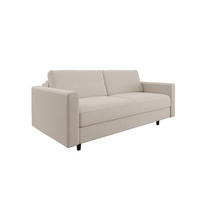 SCHLAFSOFA GERADE Rastergewebe Beige 200cm - Beige, Textil (200/87/100cm) - Sia Home