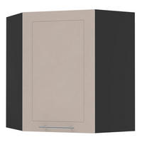 KÜCHENHÄNGESCHRANK Kvantum W10/60 Schwarz / Kaschmir Matt 60 / 60 / 72cm - Kaschmir/Schwarz, Holz/Holzwerkstoff (60/72/60cm) - Feldmann-Wohnen