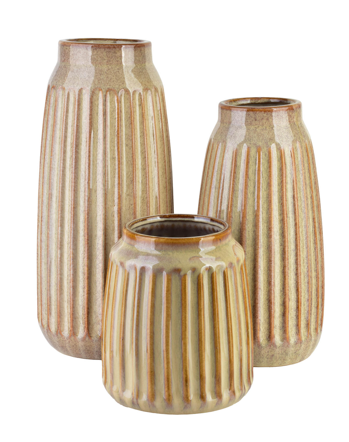 VASENABDECKUNG Arina Beige 11/15,5/18cm Keramik - Beige, Keramik (19cm) - Mondex