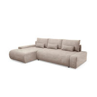 ECKSOFA Ivana 3 Sitzplätze Taupe - Taupe, Holz (265/172cm) - Petits-meubles