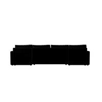 ECKSOFA MOS U BIS Itaka 15 mit Schlaffunktion - Schwarz, Textil (285/85/140cm) - Bedante
