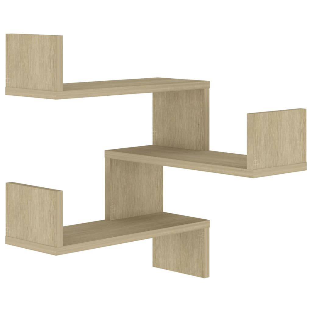 WAND-ECKREGAL Sonoma-Eiche 40x40x50 cm Holzwerkstoff - Braun, Holzwerkstoff (40/50/40cm) - furnicato