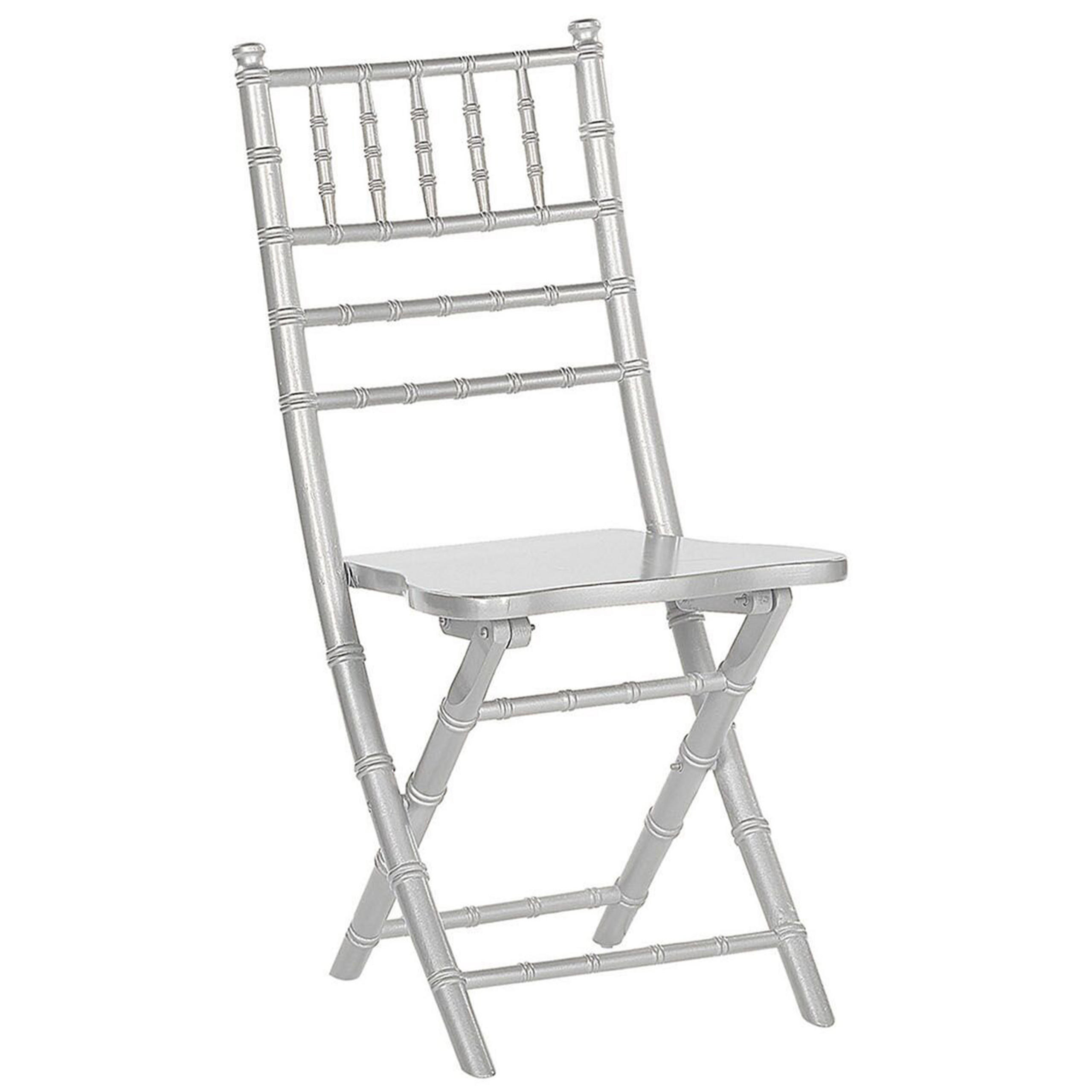 Thumbnail - Beliani Esszimmerstuhl, Silber, Holz, 1-Sitzer, 39x85x40 cm, Esszimmer, Stühle, Klappstühle