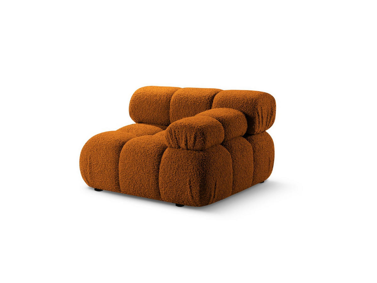 MODUL rechts Bellis aus Boucle ziegelrot - Orange, Textil (94/70/94cm) - Micadoni