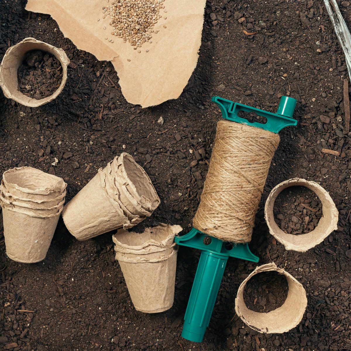 2xJUTESCHNUR - Hellbraun, Textil (8/15/8cm) - Relaxdays