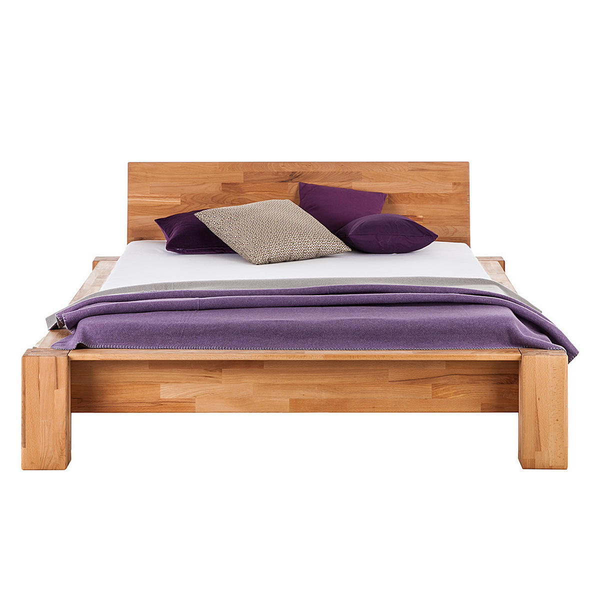 BETT - Massivholz - Kernbuche, Holz (160/200cm) - home24