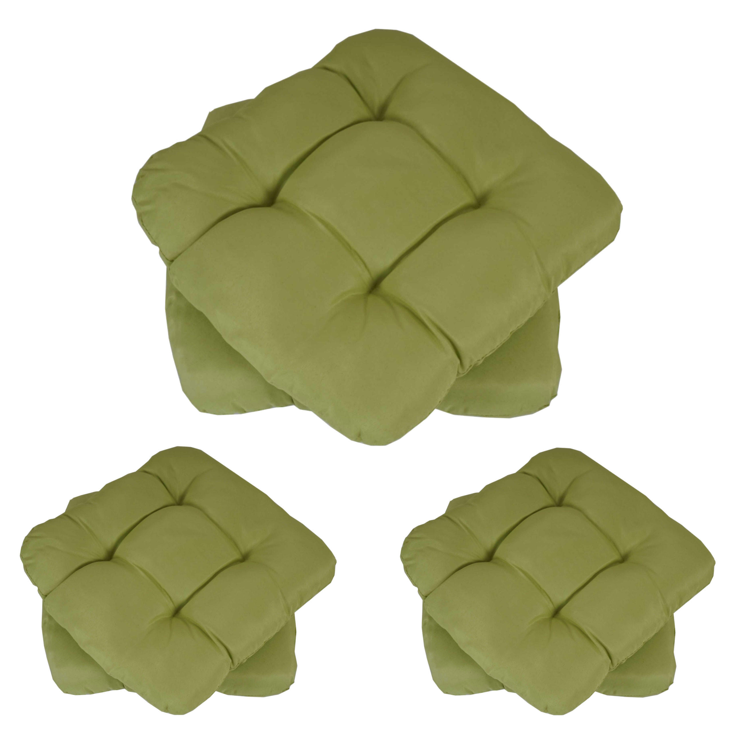 SITZKISSEN MILANO eckig Hellgrün 6er-Set - Hellgrün, Textil (8/38/41cm) - MCW