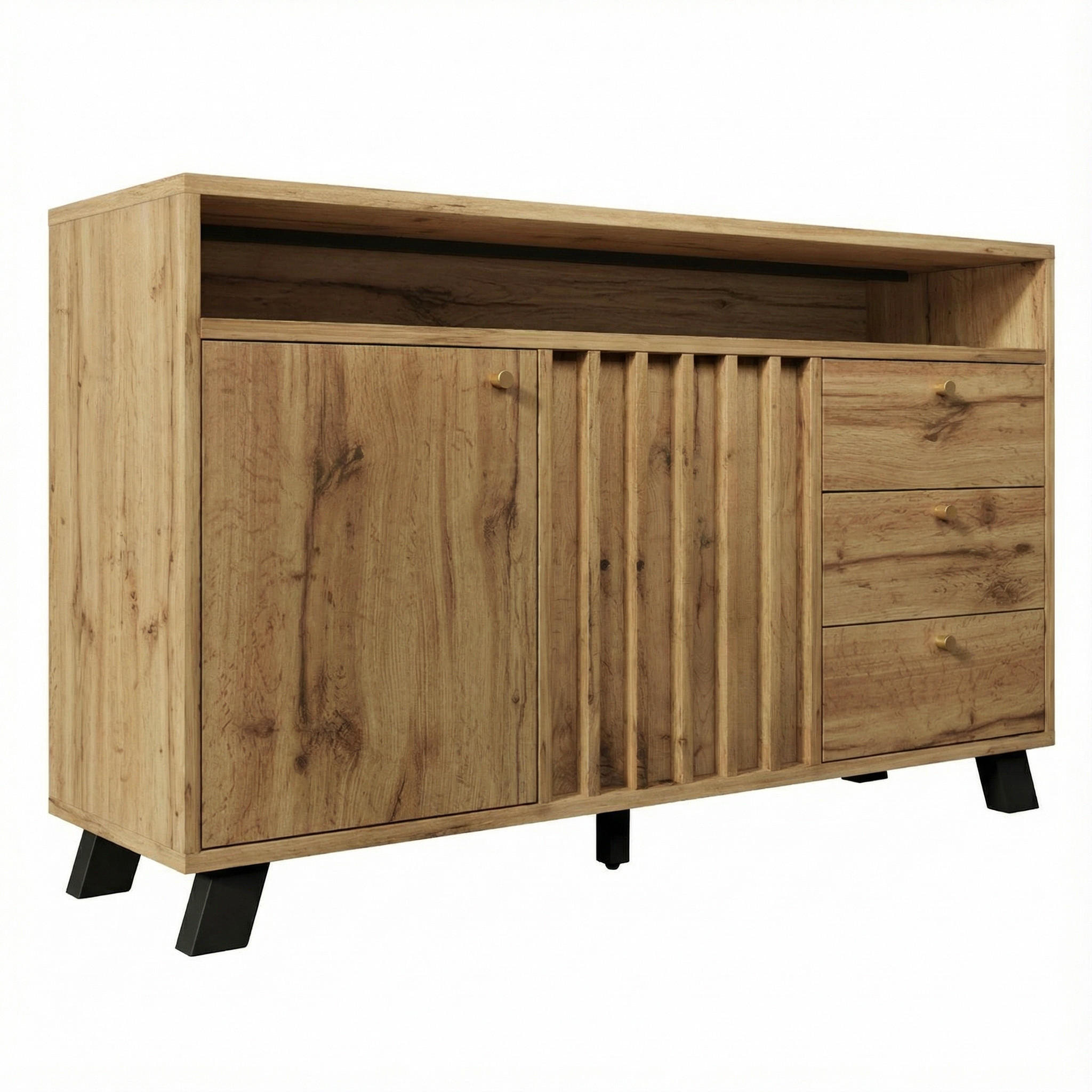 SIDEBOARD 120cm in Dunkler Eiche - Sonoma Eiche, Holzwerkstoff (120/85/40cm) - Urban Meuble