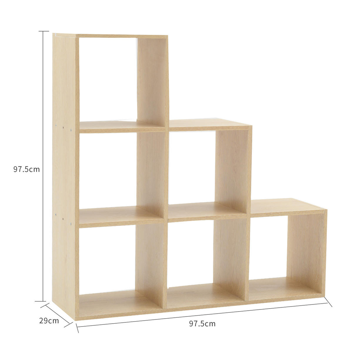 BÜCHERREGAL Beige 29/98/98 cm - Beige, Holzwerkstoff (29/98/98cm) - Mobili Rebecca