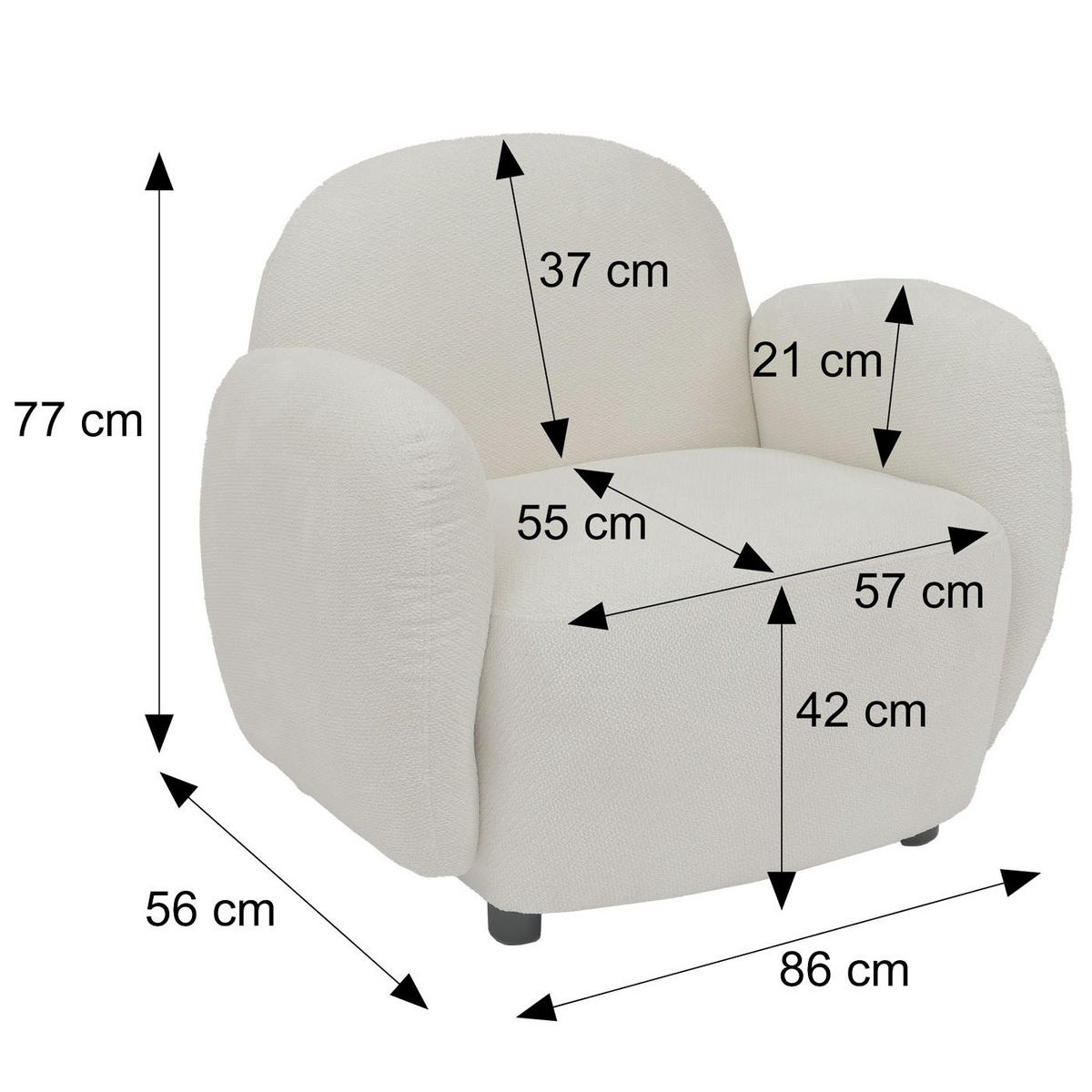 SESSEL Braun - Braun, Textil (86/77/56cm) - MCW